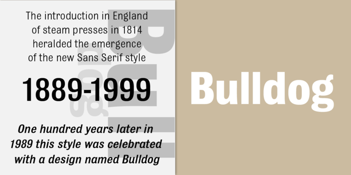 Beispiel einer Bulldog-Schriftart #1